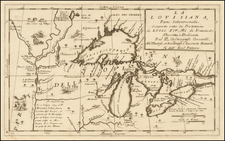 Midwest and Canada Map By Vincenzo Maria Coronelli