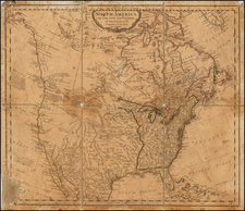 United States and North America Map By William Faden