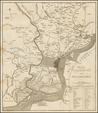 Pennsylvania and Philadelphia Map By Gabriel Nikolaus Raspe