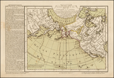 Polar Maps, Alaska, Pacific, Russia in Asia and California Map By Philippe Buache / Jean-Claude Dezauche