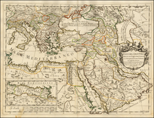 Turkey, Mediterranean, Middle East, Turkey & Asia Minor, Egypt and Greece Map By Giacomo Giovanni Rossi - Giacomo Cantelli da Vignola