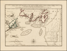 Carte Des Cotes Meridionales De L'Isle De Terre Neuve Comprenant les Isles Royales et de Sable Avec la partie du Grand Banc, ou se fait la peche de la Morue . . . 1736