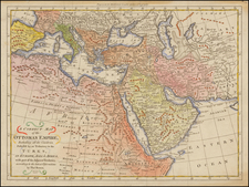 Turkey, Middle East, Turkey & Asia Minor and North Africa Map By Thomas Bowen