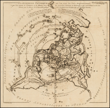 Northern Hemisphere and Polar Maps Map By Philippe Buache / Leonard Schenk