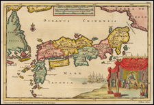 Japan and Korea Map By Pieter van der Aa