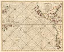 Pacific, Australia, New Zealand and California as an Island Map By Pierre Mortier