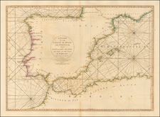 Spain, Portugal, Mediterranean, North Africa and Balearic Islands Map By William Faden