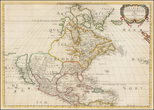 Midwest, North America and California as an Island Map By Nicolas Sanson