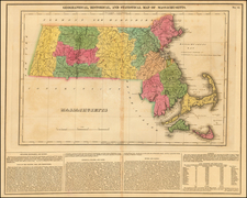 New England Map By Henry Charles Carey  &  Isaac Lea