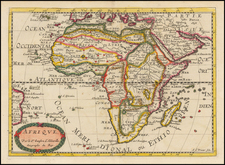 Africa and Africa Map By Nicolas Sanson