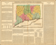 Connecticut Map By Henry Charles Carey  &  Isaac Lea