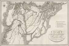 South, Alabama and Mississippi Map By Georges Henri Victor Collot
