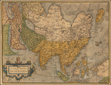 Asia, Asia, Australia & Oceania and Oceania Map By Abraham Ortelius