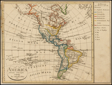 South America and America Map By Schreibers Erben