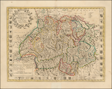 Switzerland Map By John Senex