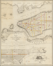 New York City Map By Valentine's Manual