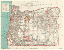 Oregon Map By U.S. General Land Office