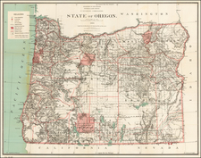 Oregon Map By U.S. General Land Office