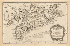 Canada Map By Jacques Nicolas Bellin