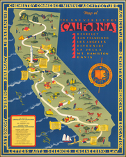 Pictorial Maps and California Map By S. Iachman