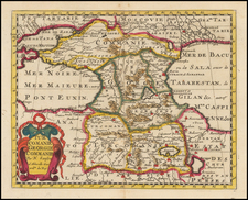 Russia and Central Asia & Caucasus Map By Nicolas Sanson