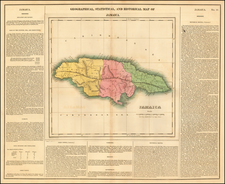 Geographical, Statistical and Historical Map of Jamaica By Henry Charles Carey  &  Isaac Lea
