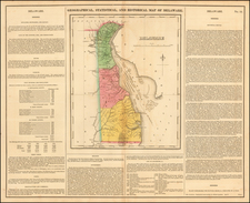 Delaware Map By Henry Charles Carey  &  Isaac Lea