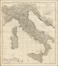 Italy and Mediterranean Map By Robert Sayer  &  John Bennett
