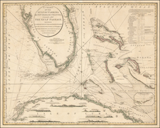 Florida and Caribbean Map By William Faden / George  Gauld