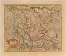 Balkans and Greece Map By  Gerard Mercator