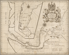 Polar Maps, South America and Chile Map By Sir John Narbrough