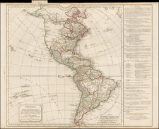 South America and America Map By Didier Robert de Vaugondy / Charles Francois Delamarche