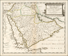 Middle East and Arabian Peninsula Map By Nicolas Sanson