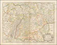 Palatinat du Rhein, Alsace, et Partie de Souabe, de Franconie, et. . . .1648