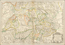 Switzerland Map By Nicolas Sanson