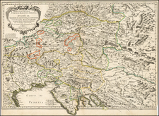 Austria and Croatia & Slovenia Map By Nicolas Sanson