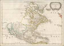 North America Map By Nicolas Sanson