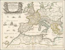 Europe Map By Melchior Tavernier / Nicolas Sanson