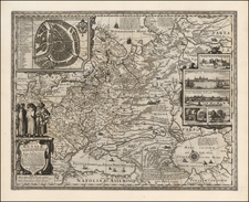 Russia and Ukraine Map By Claes Janszoon Visscher