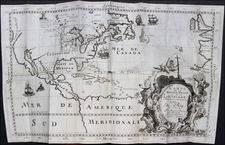 South, Midwest, North America and Canada Map By Louis de Hennepin