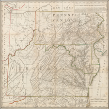 Mid-Atlantic, Southeast and Midwest Map By Thomas Jefferson