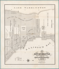 Washington Map By Sylvanus C. Harris