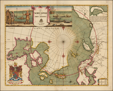 Polar Maps, Russia, Scandinavia, Russia in Asia and Canada Map By Moses Pitt