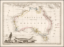 Australia Map By Conrad Malte-Brun