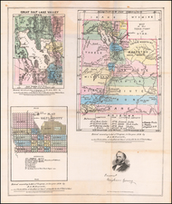 Utah and Utah Map By B.A.M. Froiseth