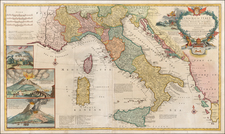 Italy and Balearic Islands Map By Herman Moll