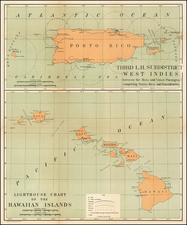 Hawaii and Caribbean Map By Andrew B. Graham