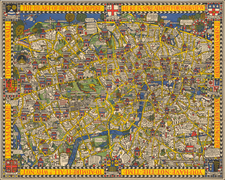 British Isles Map By MacDonald Gill