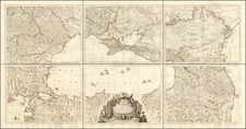 Russia, Ukraine, Hungary, Romania, Balkans and Turkey & Asia Minor Map By Giovanni Antonio Rizzi-Zannoni / Giovanni Antonio Remondini