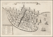 Holy Land Map By Jean Picart